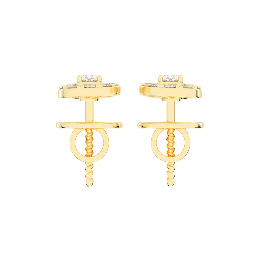 Infinity Embrace Pear Halo Diamond Studs