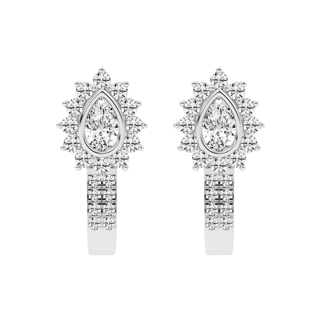 Sunburst Tear PavÃ© Bar Earrings