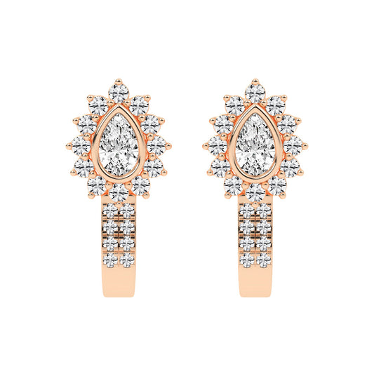 Sunburst Tear PavÃ© Bar Earrings
