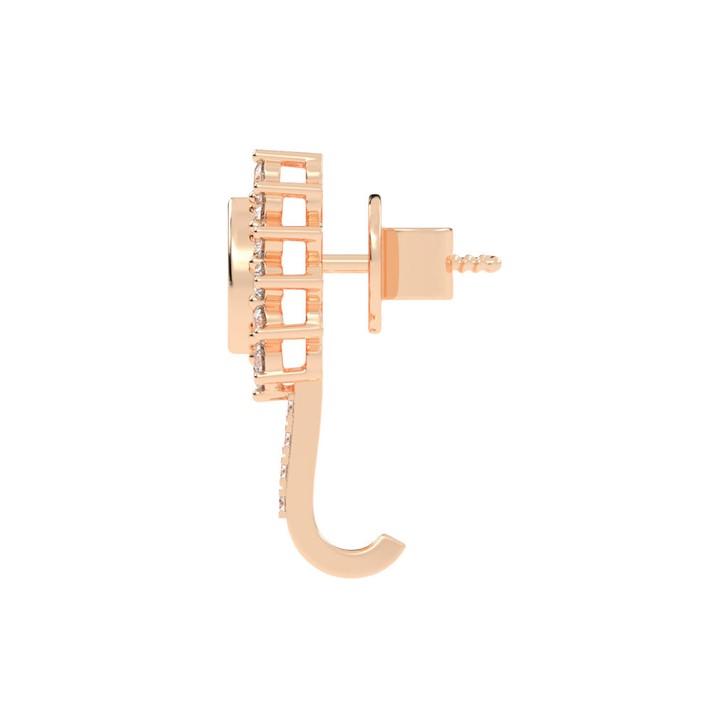 Sunburst Tear PavÃ© Bar Earrings