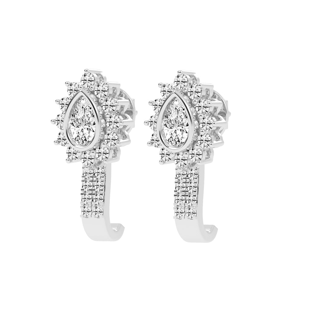 Sunburst Tear PavÃ© Bar Earrings