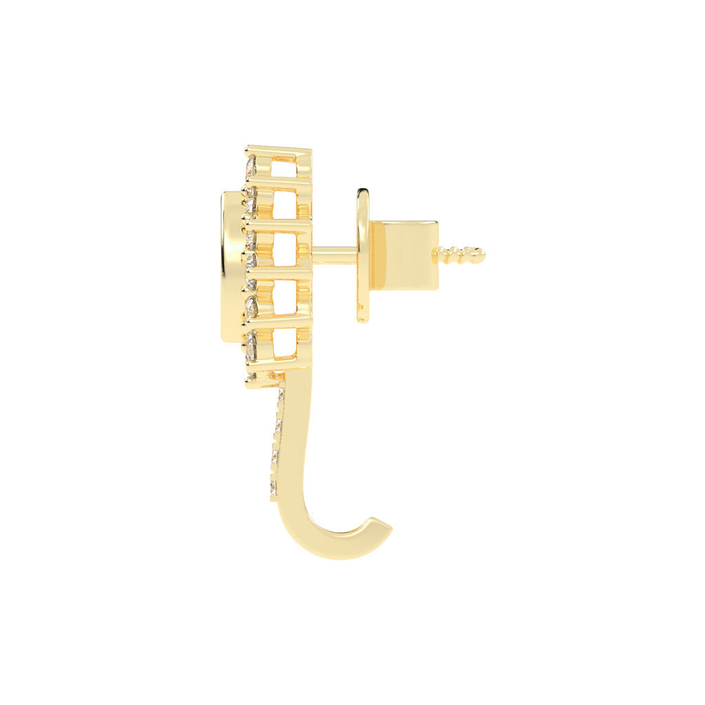 Sunburst Tear PavÃ© Bar Earrings