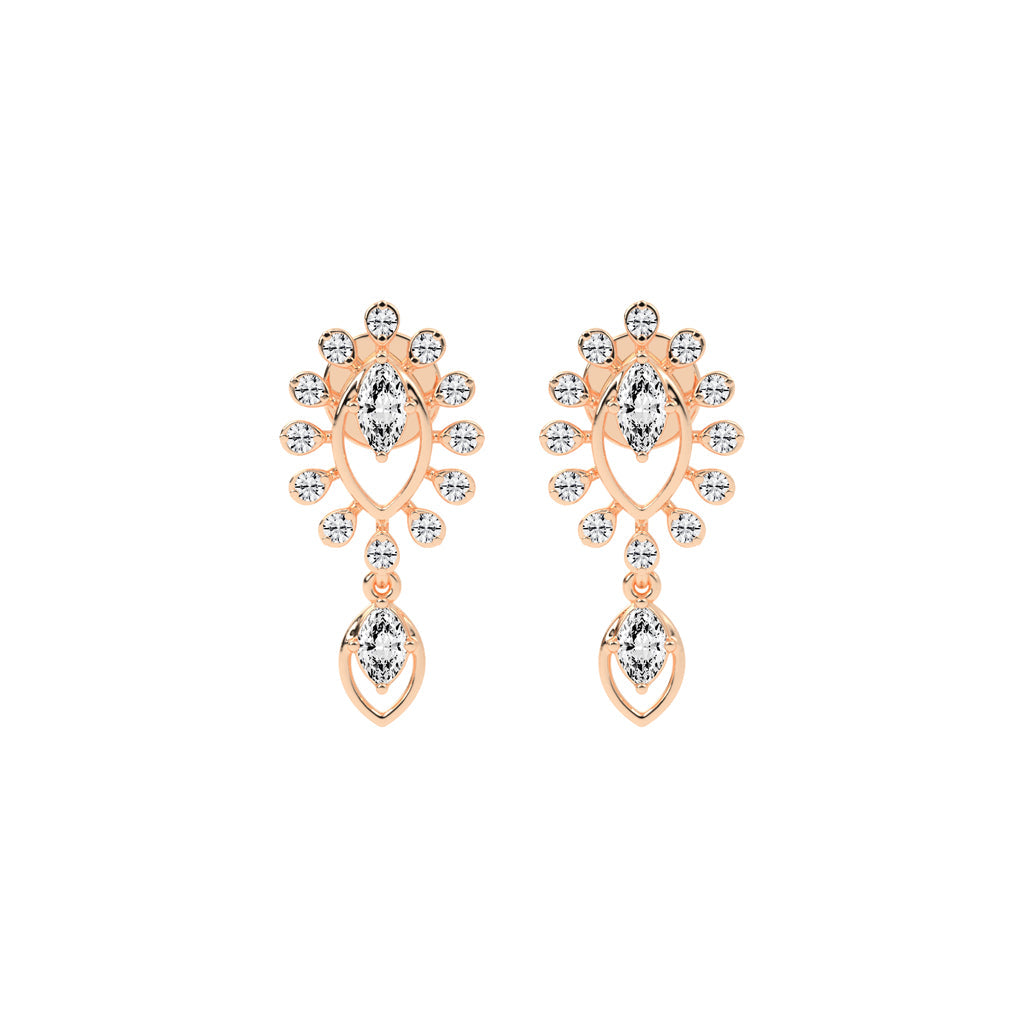 Regal Bloom PavÃ© Drop Earrings