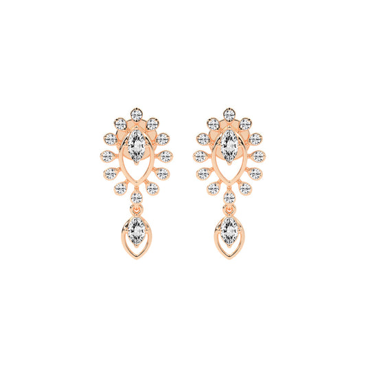 Regal Bloom PavÃ© Drop Earrings