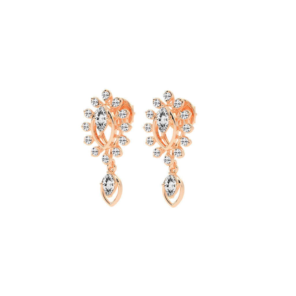 Regal Bloom PavÃ© Drop Earrings