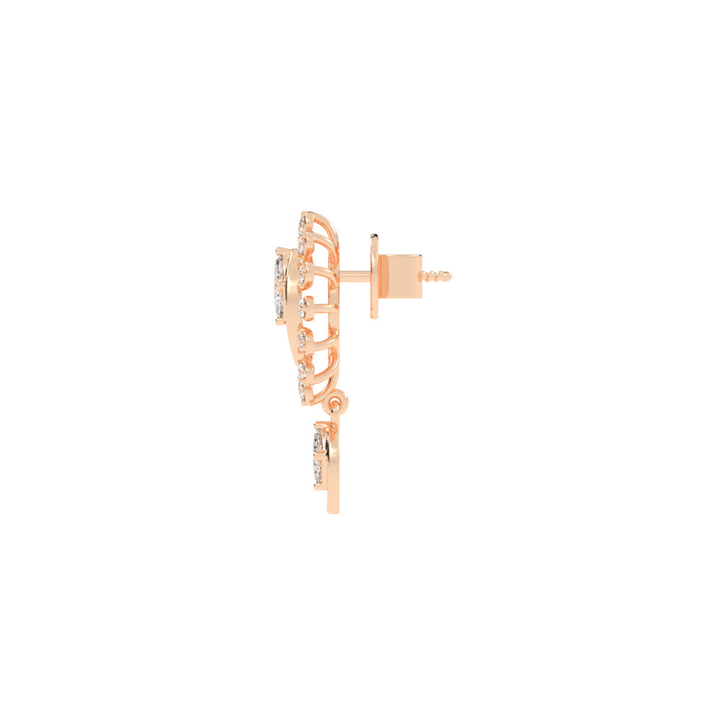 Regal Bloom PavÃ© Drop Earrings