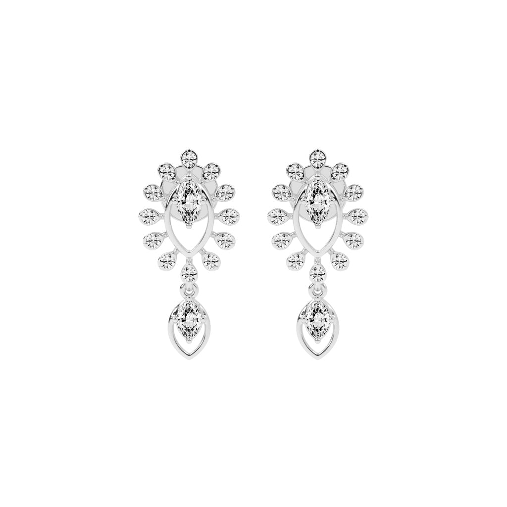 Regal Bloom PavÃ© Drop Earrings