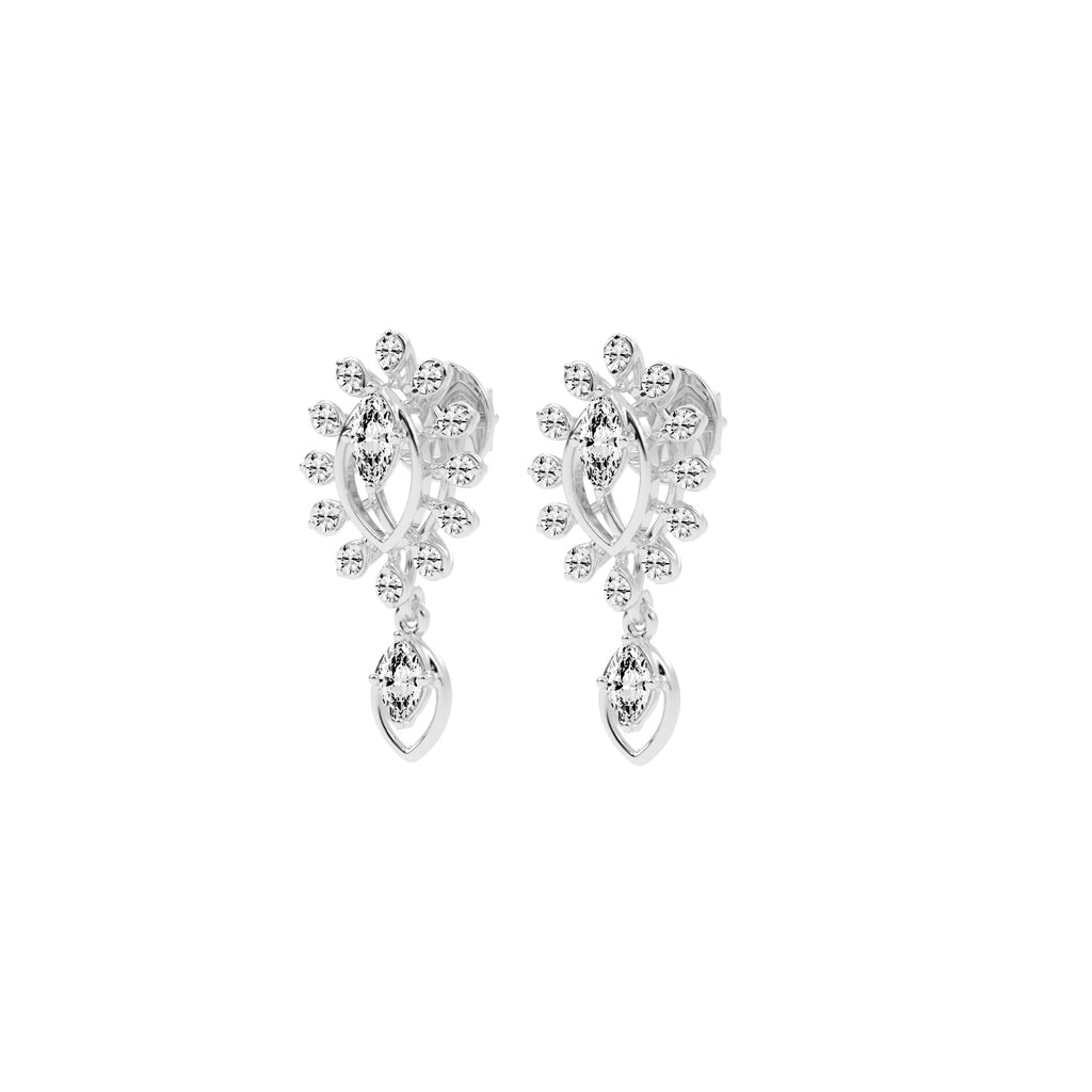 Regal Bloom PavÃ© Drop Earrings