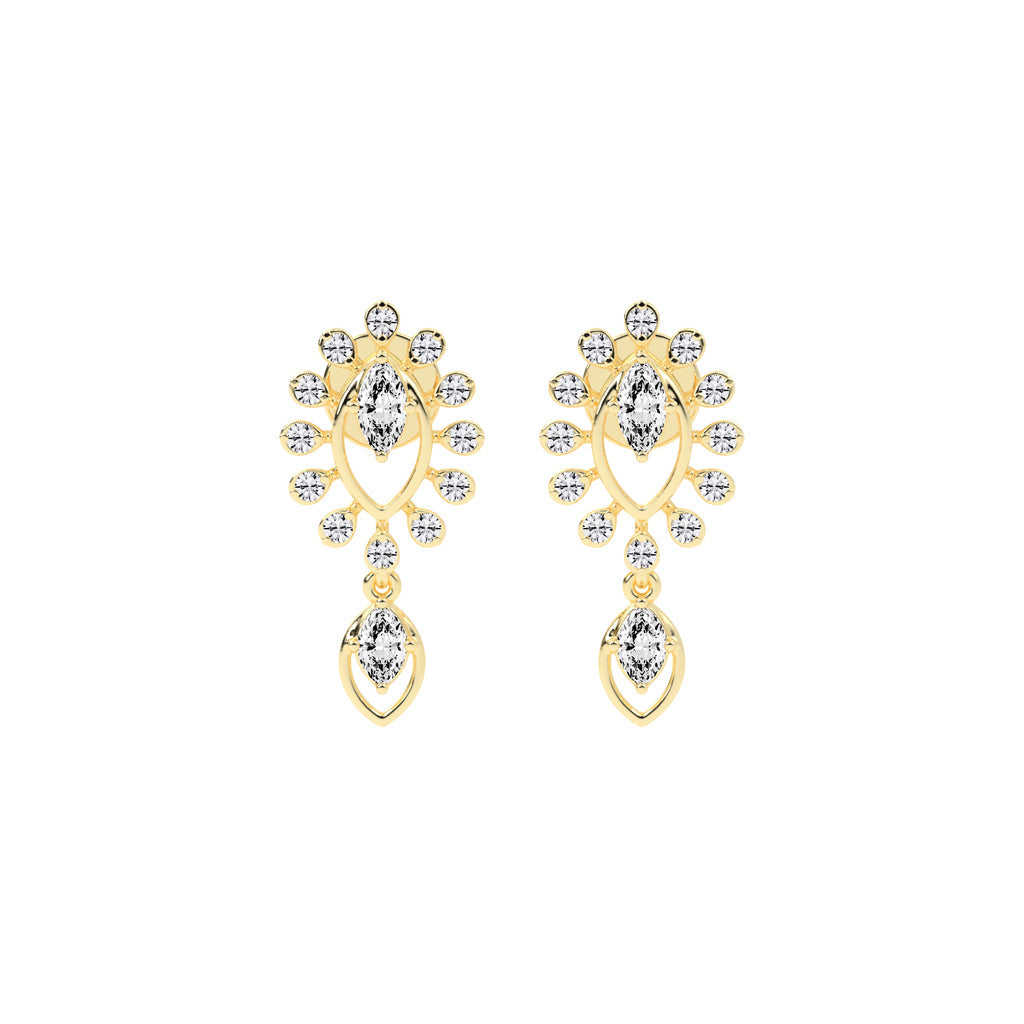 Regal Bloom PavÃ© Drop Earrings