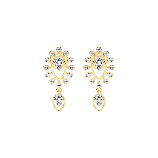 Regal Bloom PavÃ© Drop Earrings