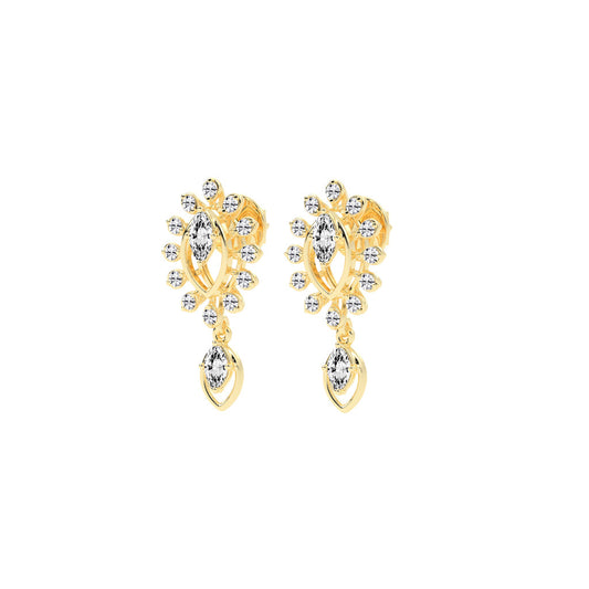 Regal Bloom PavÃ© Drop Earrings