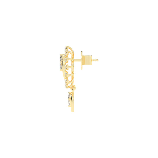 Regal Bloom PavÃ© Drop Earrings