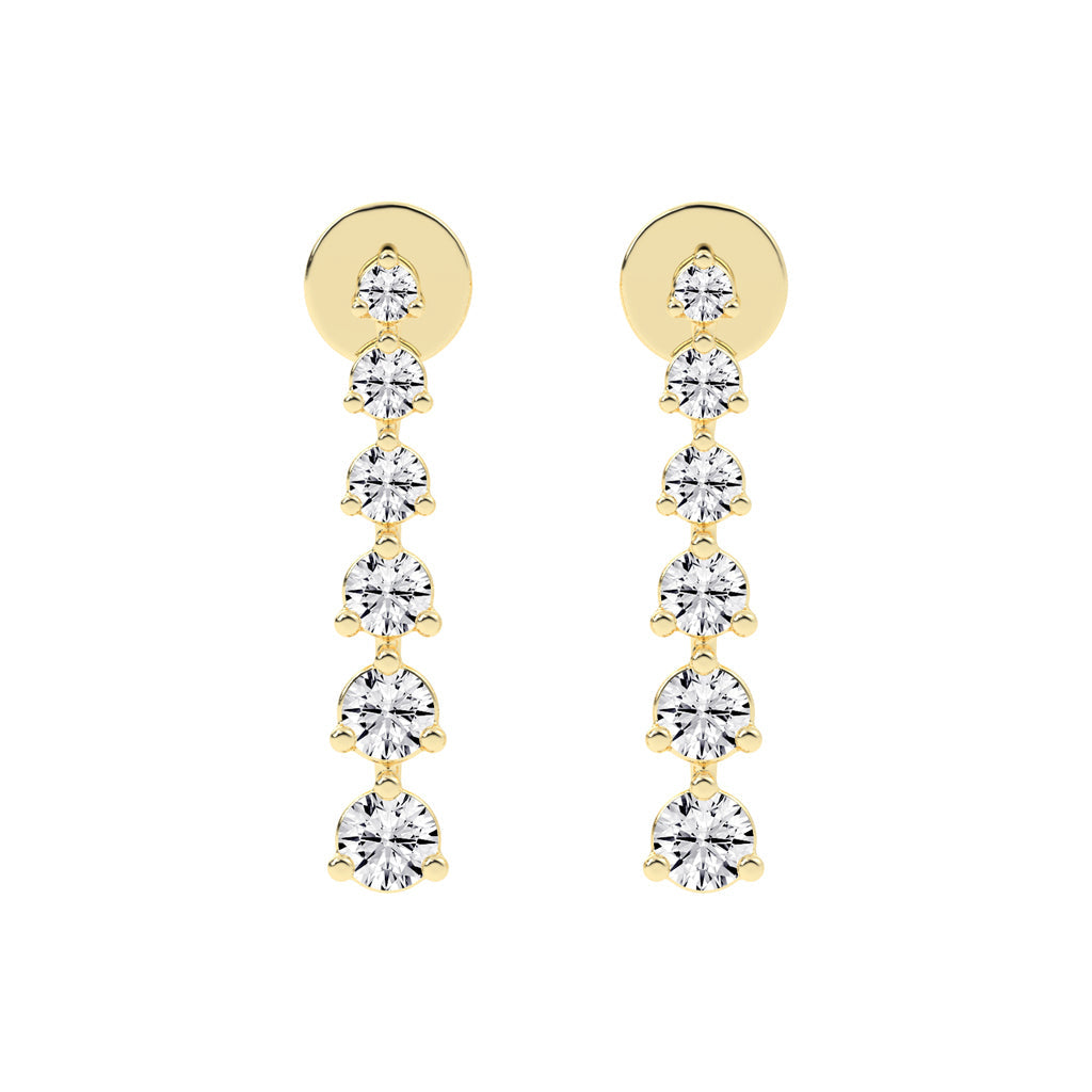 Linear Brilliance Cascade Earrings