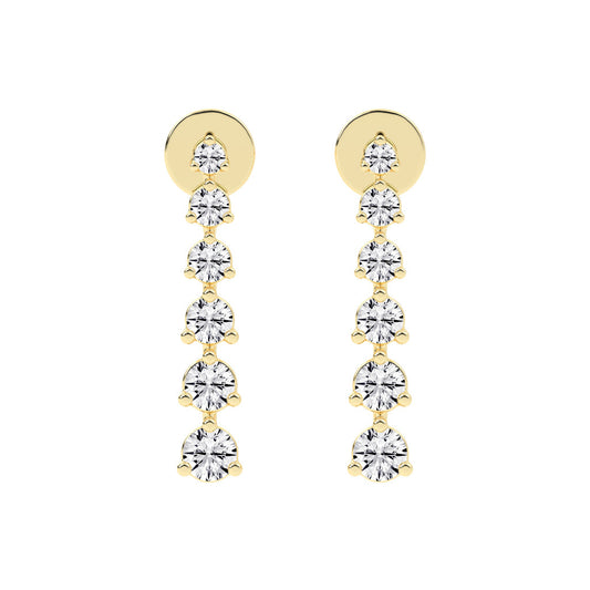 Linear Brilliance Cascade Earrings