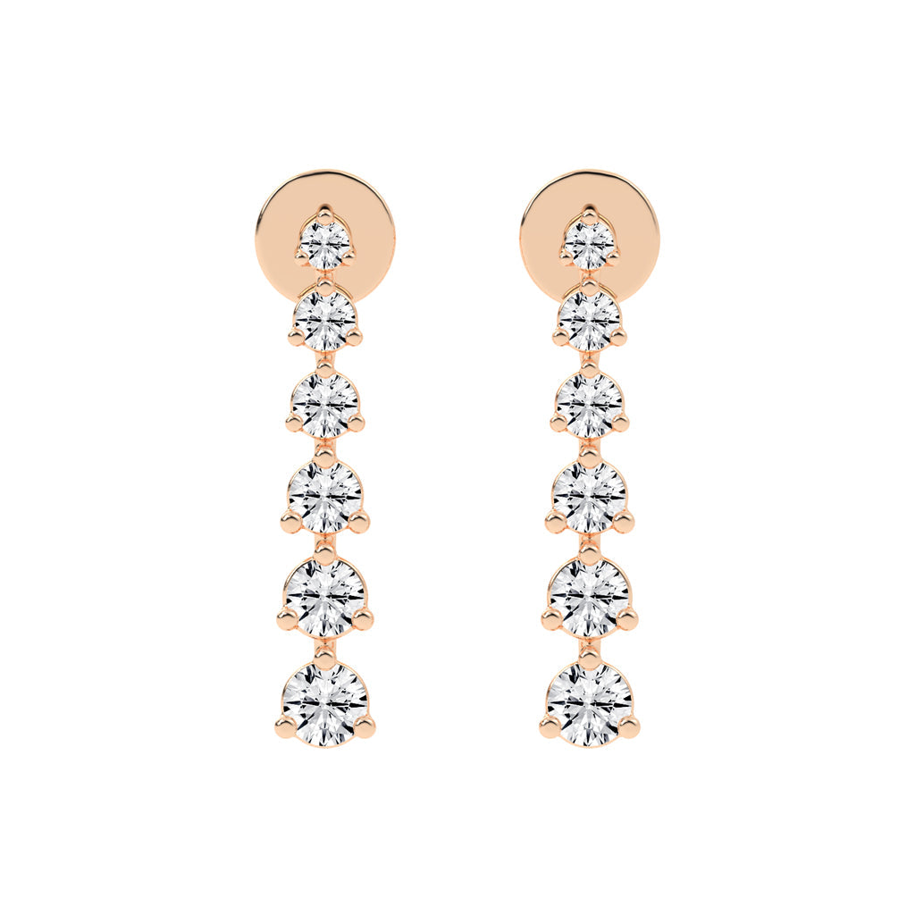 Linear Brilliance Cascade Earrings