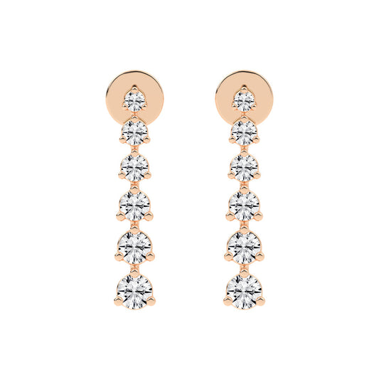 Linear Brilliance Cascade Earrings