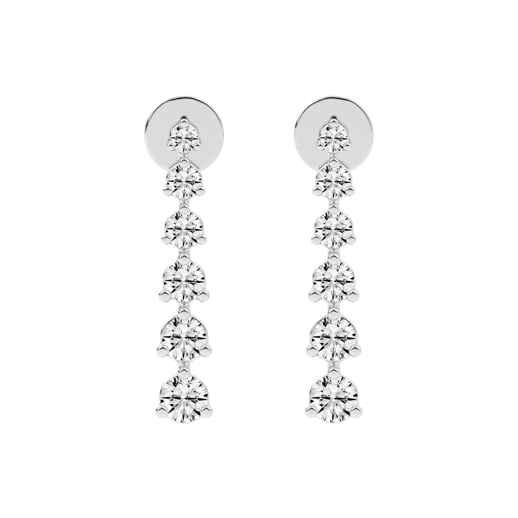 Linear Brilliance Cascade Earrings