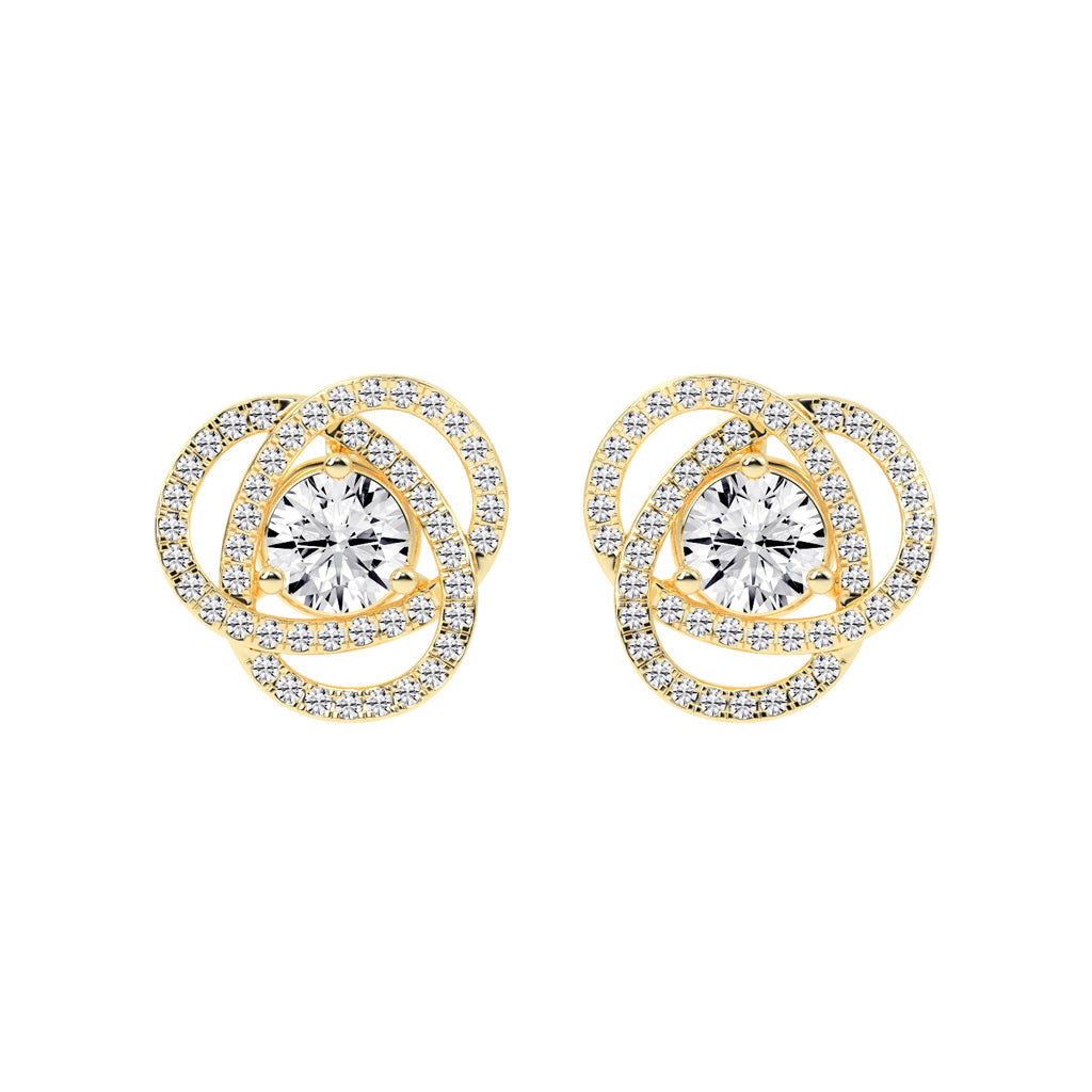 Dazzling Blossom Stud Earrings