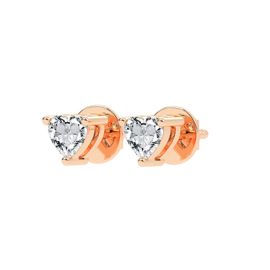 Elegant Heart Stud Earrings