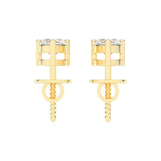 Elegant Heart Stud Earrings