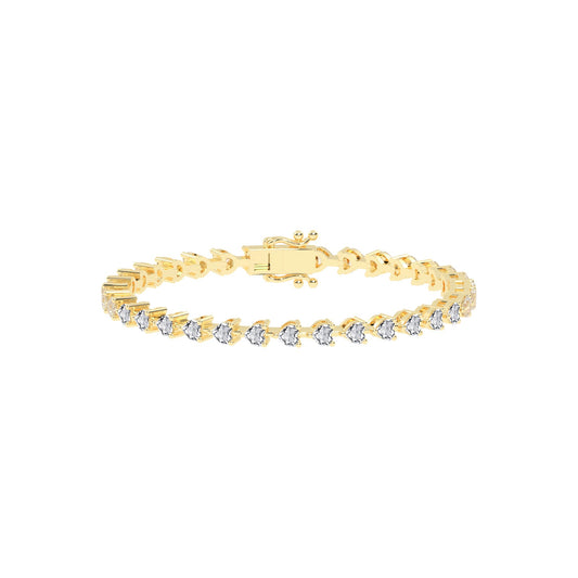 Nyssa Heart Cut Tennis Lab Diamond Bracelet