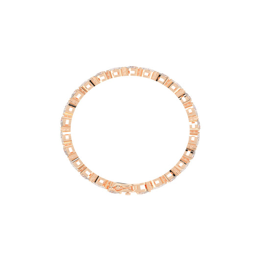 Rinna 3.75Ct Shared Setting Fancy Lab Diamond Bracelet