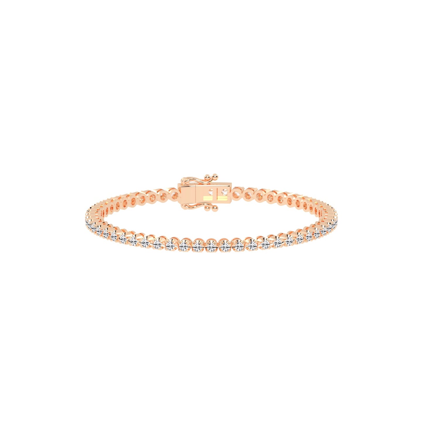 Viora 1.50Ct Miracle Setting Round Cut Tennis Lab Diamond Bracelet