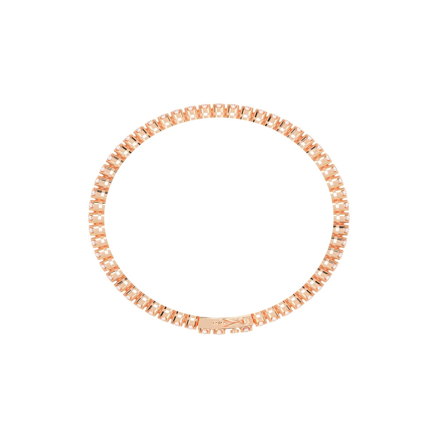 Viora 1.50Ct Miracle Setting Round Cut Tennis Lab Diamond Bracelet