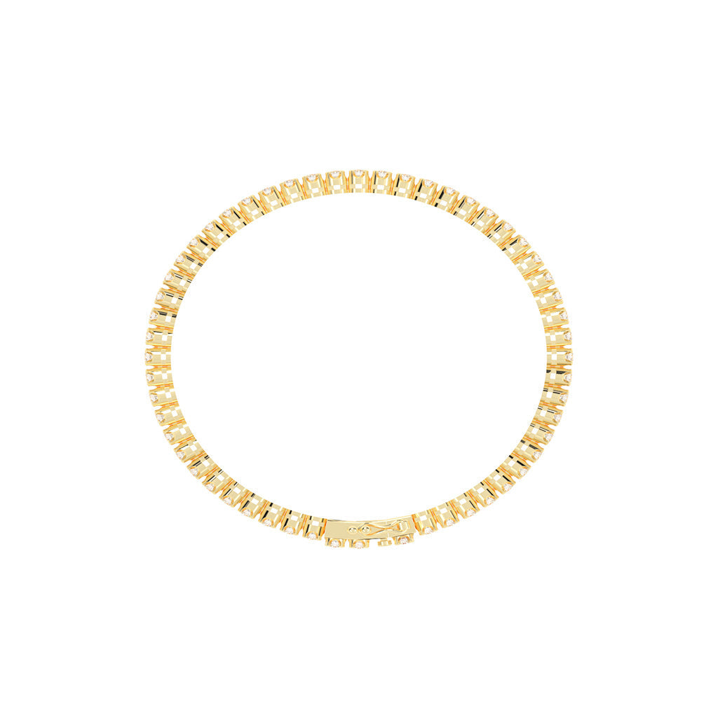 Viora 1.50Ct Miracle Setting Round Cut Tennis Lab Diamond Bracelet