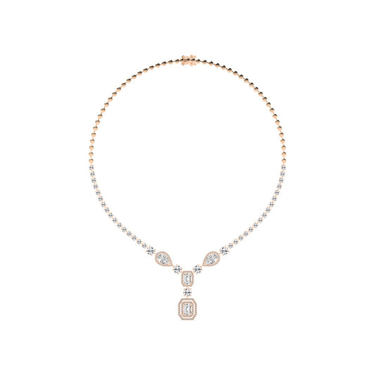 Regalia Radiant Emerald Tennis Necklace