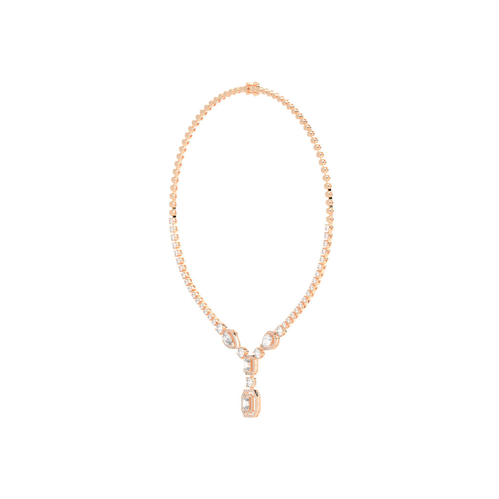 Regalia Radiant Emerald Tennis Necklace