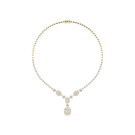 Regalia Radiant Emerald Tennis Necklace