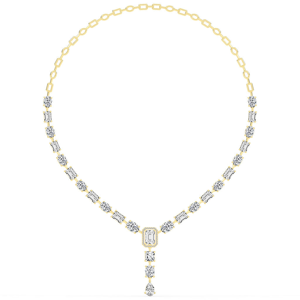 Imperial Grace Emerald Tennis Necklace