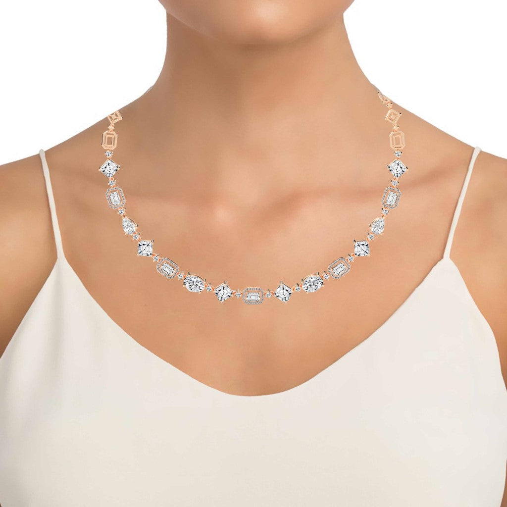 Cadenza Radiant Cut Symphony Necklace