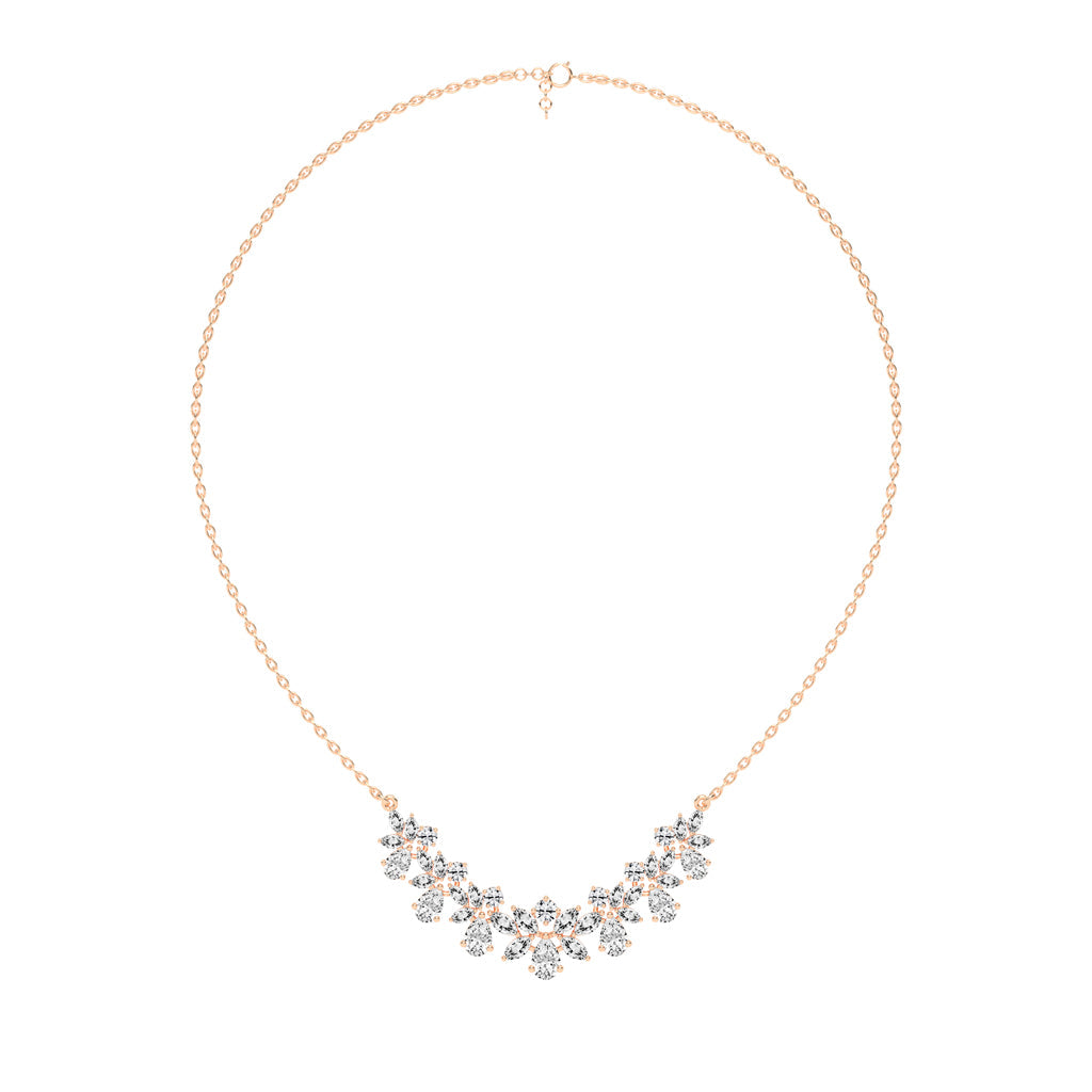 Elora Blossom Cluster Layered Necklace