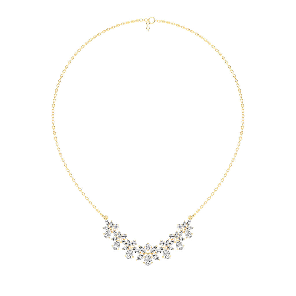 Elora Blossom Cluster Layered Necklace