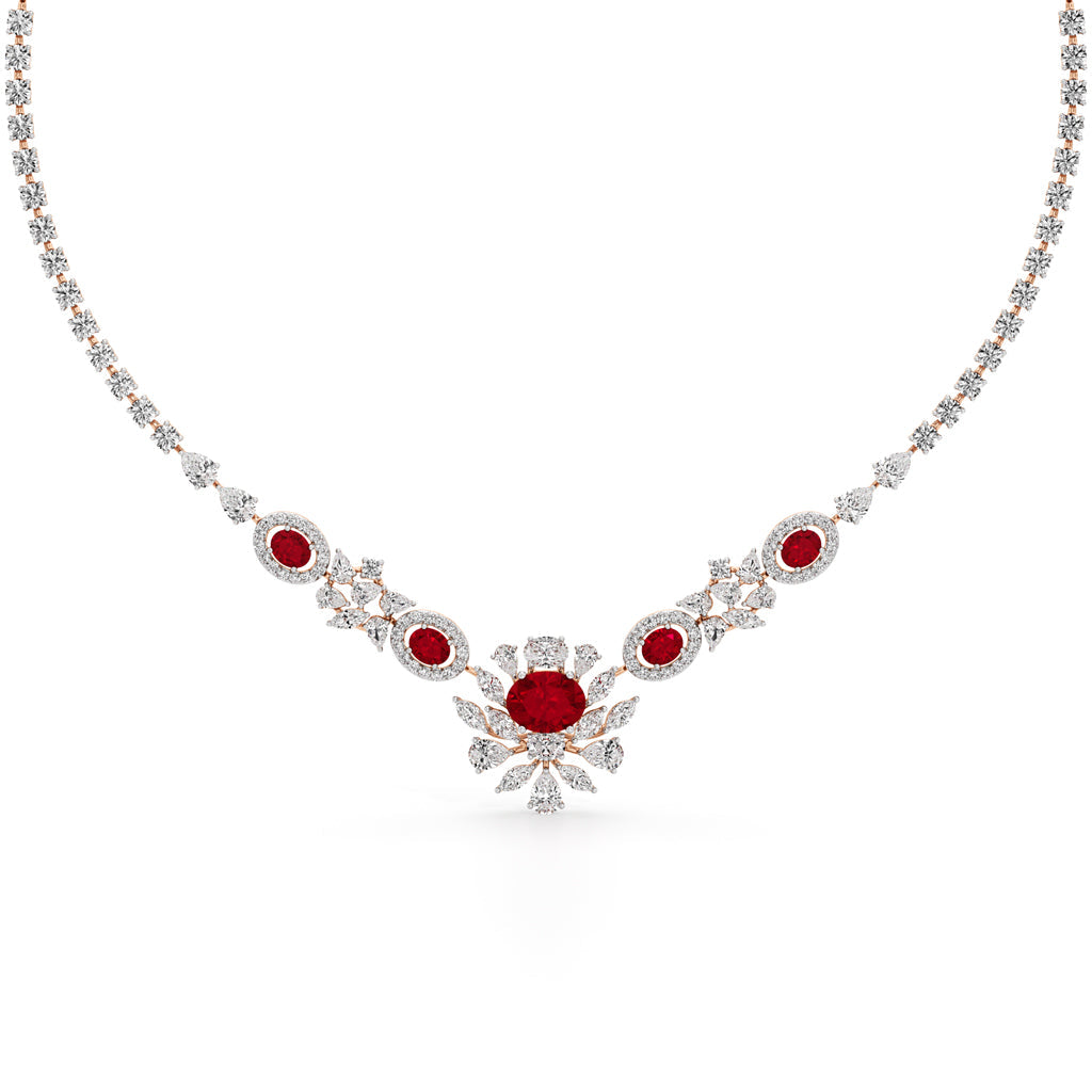 Regal Ruby Radiance Necklace