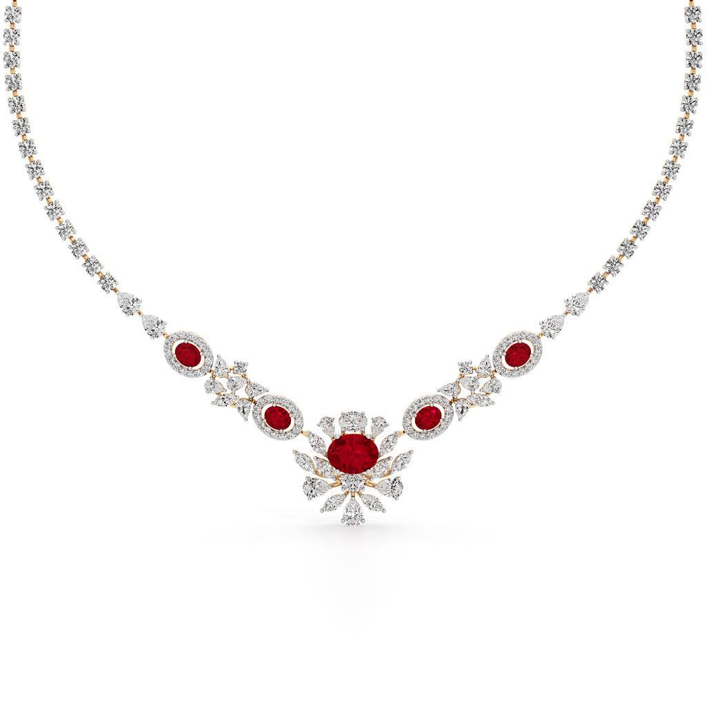 Regal Ruby Radiance Necklace