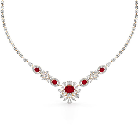 Regal Ruby Radiance Necklace