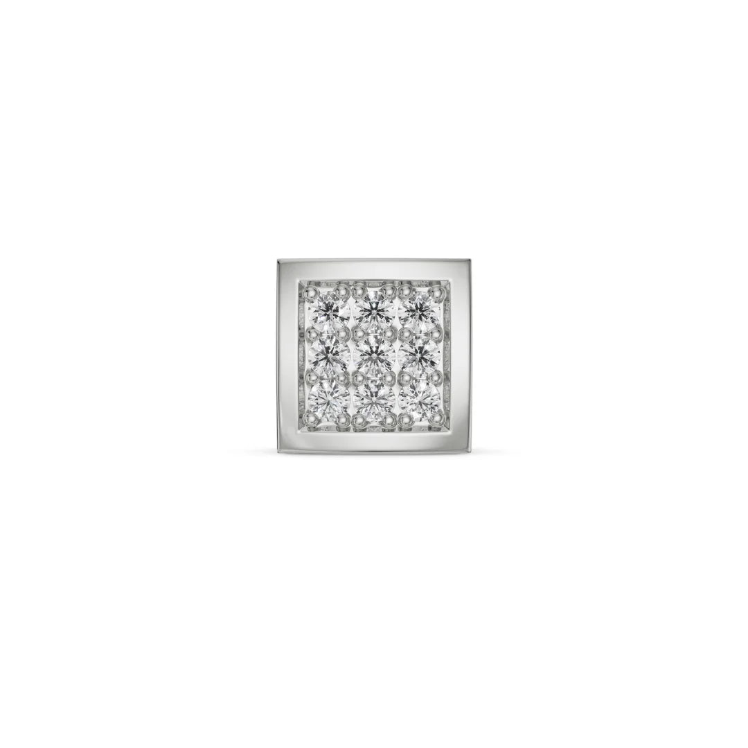 0.1 CT Round Lab Grown Diamond Solitaire Studs for Men 9KT