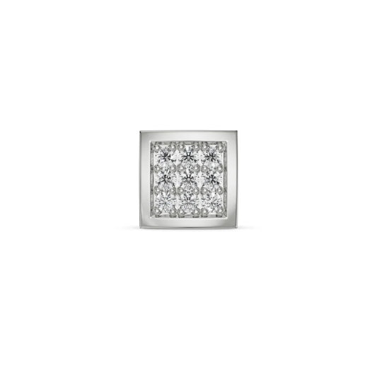 0.1 CT Round Lab Grown Diamond Solitaire Studs for Men 9KT