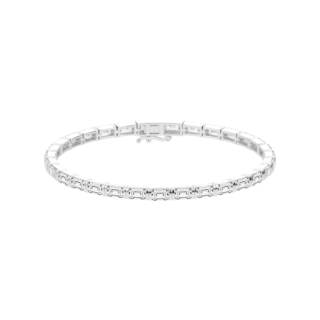 Nivara Emerald Cut Tennis Lab Diamond Bracelet