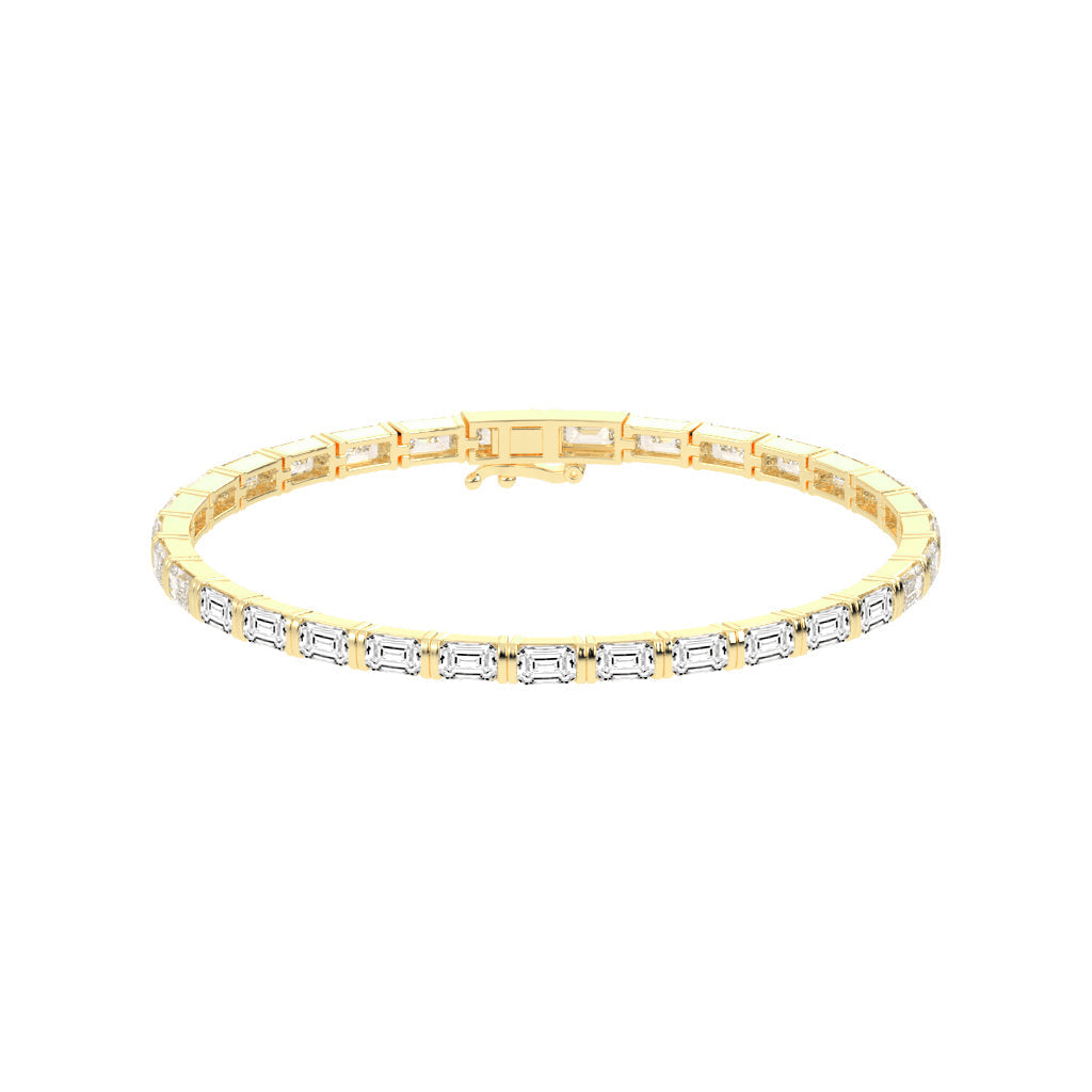 Nivara Emerald Cut Tennis Lab Diamond Bracelet