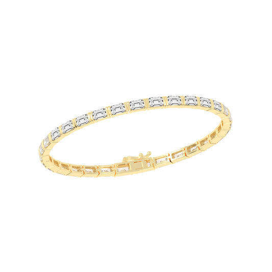 Nivara Emerald Cut Tennis Lab Diamond Bracelet