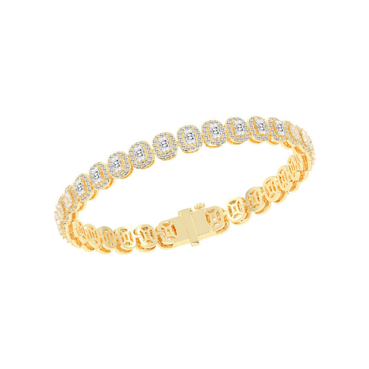 Elysia Bezel Setting Emerald Tennis Lab Diamond Bracelet