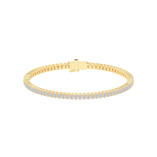 Calista Consistent Setting Oval Cut Tennis Lab Diamond Bracelet