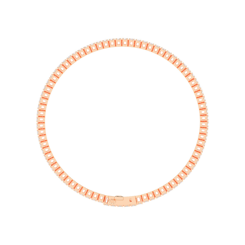 Calista Consistent Setting Oval Cut Tennis Lab Diamond Bracelet