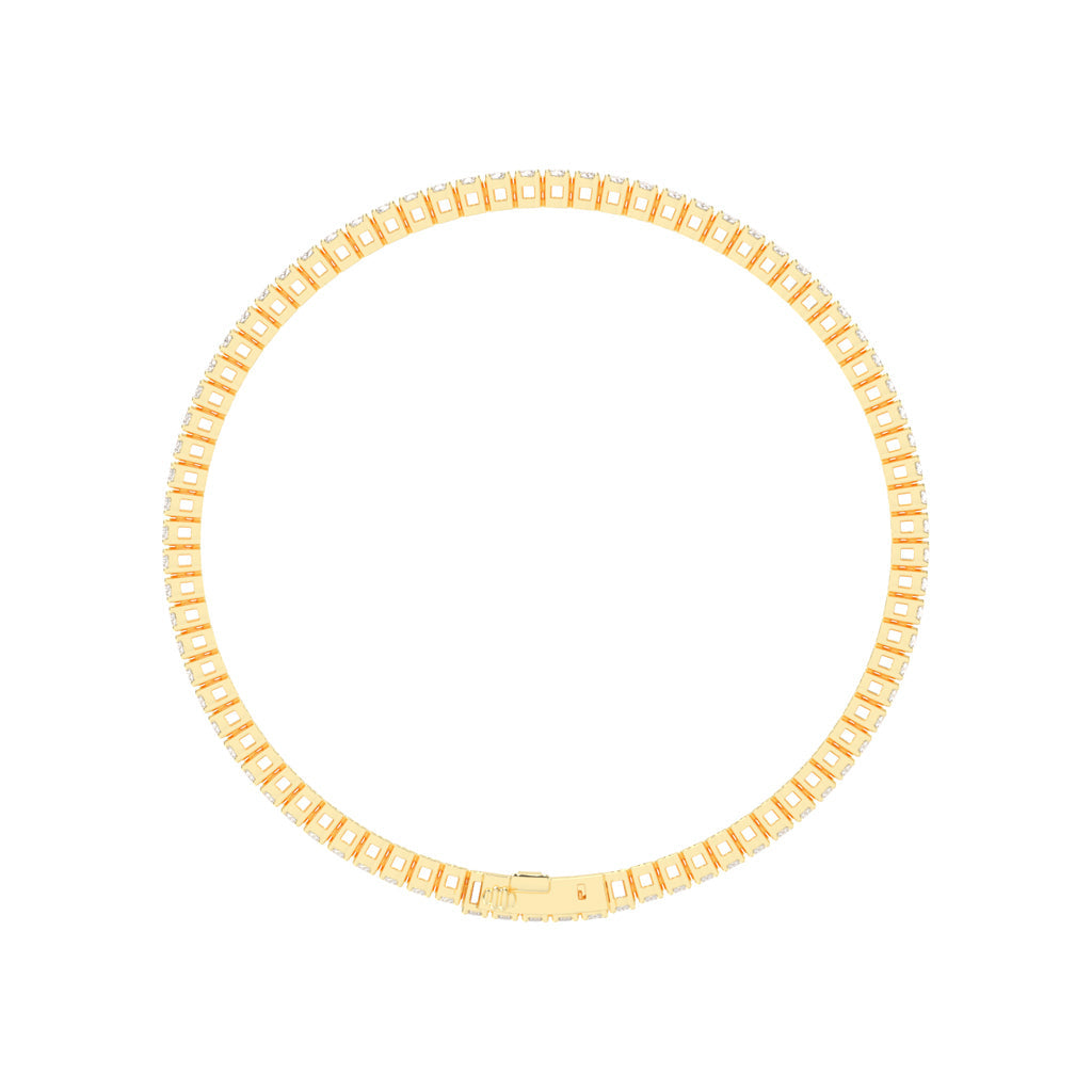 Calista Consistent Setting Oval Cut Tennis Lab Diamond Bracelet