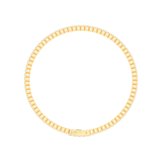 Calista Consistent Setting Oval Cut Tennis Lab Diamond Bracelet