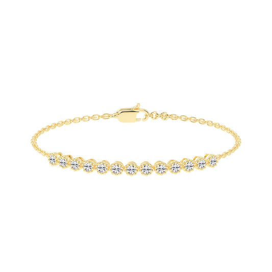 Elara Round Cut Tennis Lab Diamond Bracelet